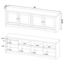 Load image into Gallery viewer, Coaster Laughlin 4-door Engineered Wood 78-inch TV Stand White