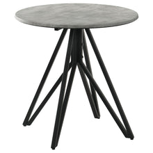 Load image into Gallery viewer, Coaster Hadi Round SmartTop Side End Table Cement and Gunmetal