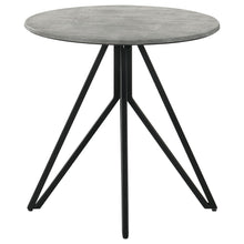 Load image into Gallery viewer, Coaster Hadi Round SmartTop™ Side End Table Cement and Gunmetal