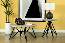 Load image into Gallery viewer, Coaster Hadi Round SmartTop™ Side End Table Cement and Gunmetal