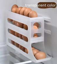 Load image into Gallery viewer, Refrigerator 4-Layer Automatic Egg Roller Sliding Egg Tray Refrigerator Side Door Large Capacity Holder Egg Storage Box Kitchen Gadgets