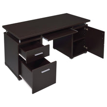 Load image into Gallery viewer, Coaster Tracy 55-inch 2-drawer Office Computer Desk Cappuccino