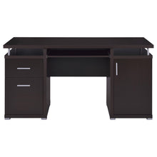 Load image into Gallery viewer, Coaster Tracy 55-inch 2-drawer Office Computer Desk Cappuccino
