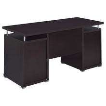 Load image into Gallery viewer, Coaster Tracy 55-inch 2-drawer Office Computer Desk Cappuccino