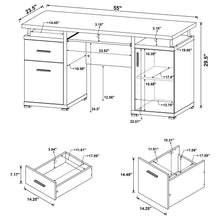 Load image into Gallery viewer, Coaster Tracy 55-inch 2-drawer Office Computer Desk Mango