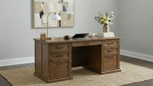 Load image into Gallery viewer, Coaster Altidore 68-inch 7-drawer Executive Home Office Desk Distressed Brown