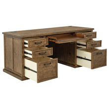 Load image into Gallery viewer, Coaster Altidore 68-inch 7-drawer Executive Home Office Desk Distressed Brown