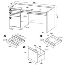 Load image into Gallery viewer, Coaster Halston 60-inch 3-drawer Office Computer Desk Cappuccino