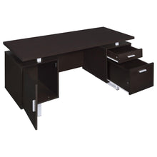 Load image into Gallery viewer, Coaster Lawtey 60-inch 2-drawer Office Computer Desk Cappuccino