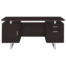 Load image into Gallery viewer, Coaster Lawtey 60-inch 2-drawer Office Computer Desk Cappuccino