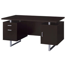 Load image into Gallery viewer, Coaster Lawtey 60-inch 2-drawer Office Computer Desk Cappuccino
