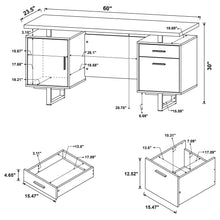 Load image into Gallery viewer, Coaster Lawtey 60-inch 2-drawer Office Computer Desk Cappuccino