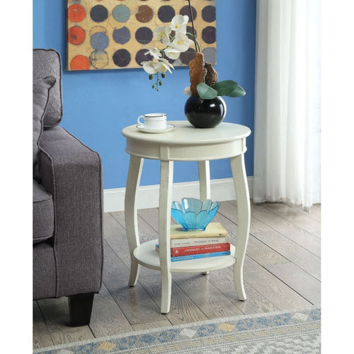 Acme Aberta Antique White Accent Table