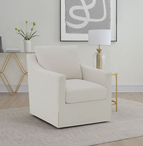 COASTER ACCENT SWIVEL CHAIR (BEIGE)