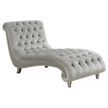 Load image into Gallery viewer, Coaster Lydia Velvet Upholstered Tufted Chaise Grey