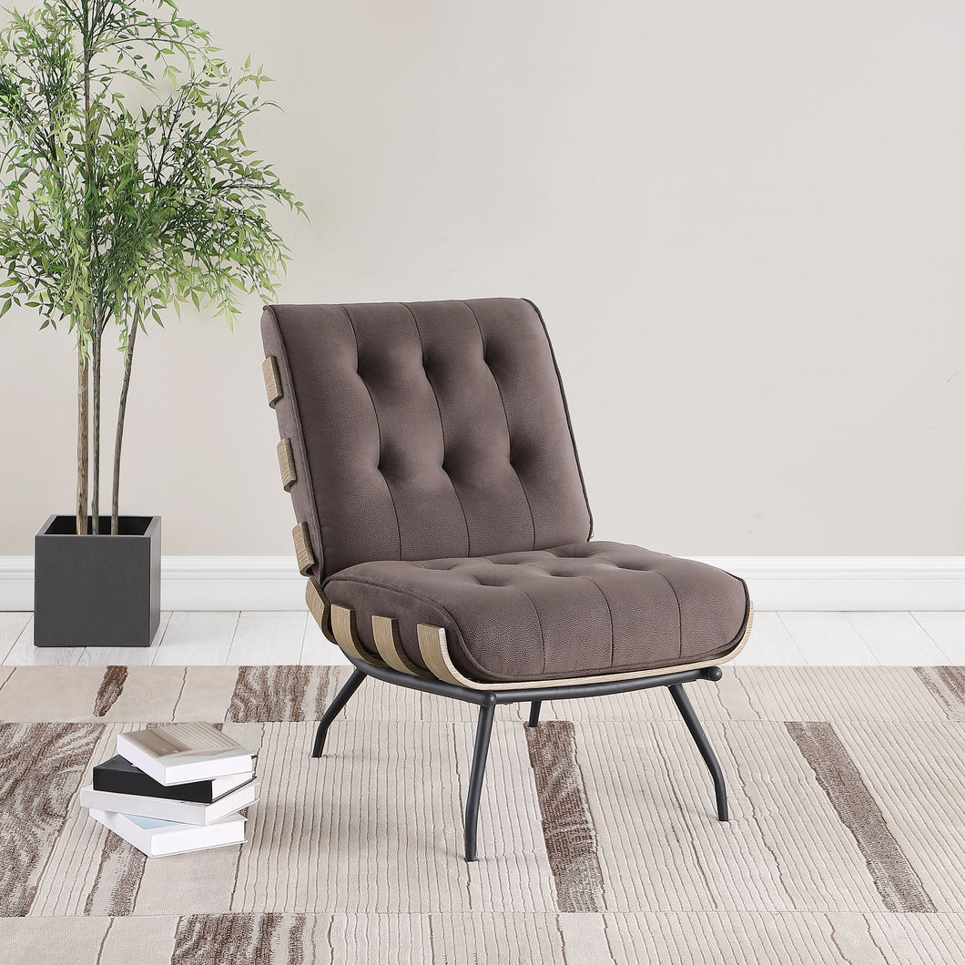 COASTER ACCENT CHAIR (DARK BROWN)