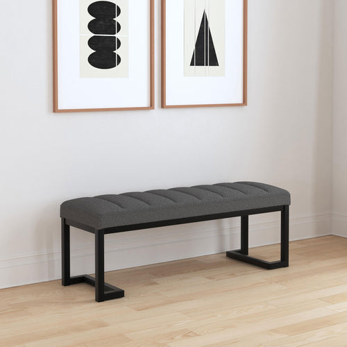 COASTER ACCENT BENCH (CHARCOAL/BLACK)