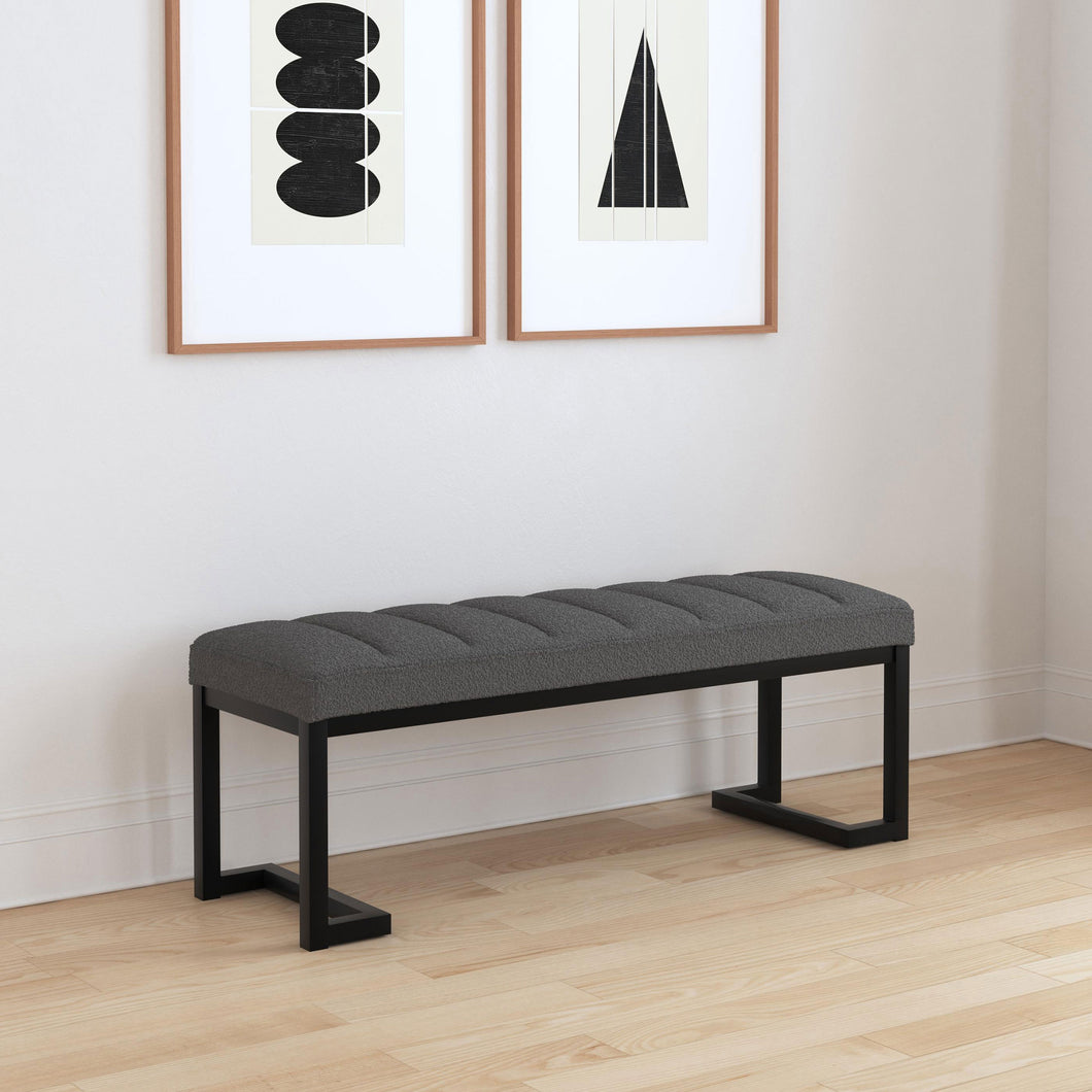 COASTER ACCENT BENCH (CHARCOAL/BLACK)