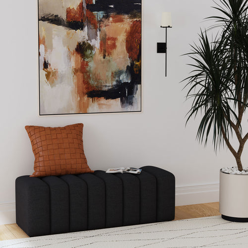 COASTER ACCENT BENCH (CHARCOAL)