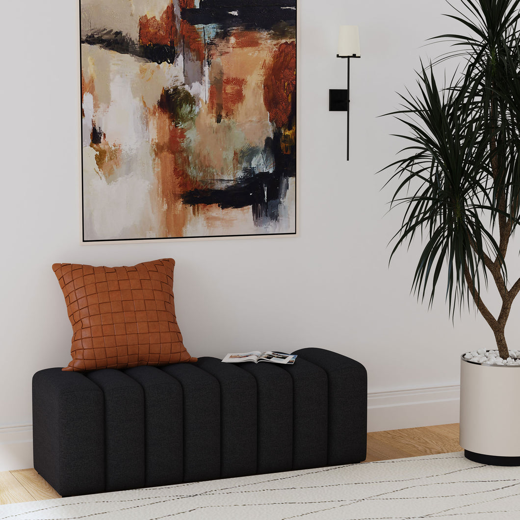 COASTER ACCENT BENCH (CHARCOAL)