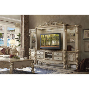 Acme Dresden Gold Patina & Bone Entertainment Center