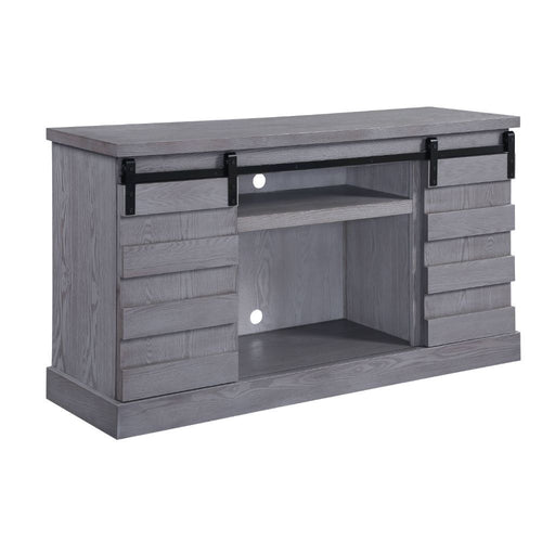 Acme Amrita Gray Oak TV Stand w/Fireplace (Include 91617FIR)