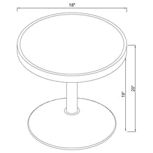 Load image into Gallery viewer, Coaster Cazen Round Faux Marble Top Pedestal Side Table Grey