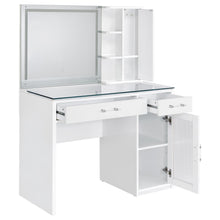 Load image into Gallery viewer, Coaster Flora 2-drawer Vanity Set with LED Mirror White High Gloss