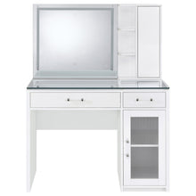 Load image into Gallery viewer, Coaster Flora 2-drawer Vanity Set with LED Mirror White High Gloss
