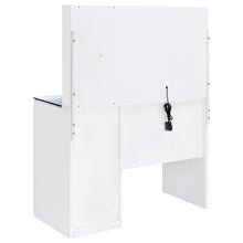 Load image into Gallery viewer, Coaster Flora 2-drawer Vanity Set with LED Mirror White High Gloss