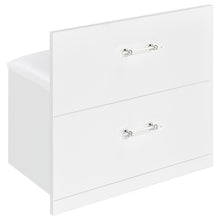 Load image into Gallery viewer, Coaster Flora 2-drawer Vanity Set with LED Mirror White High Gloss