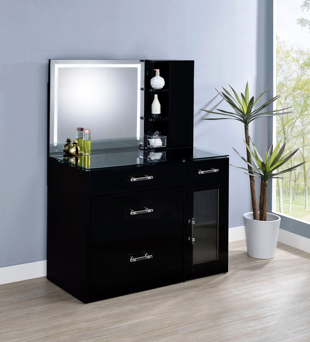 COASTER VANITY (BLACK HIGH GLOSS)