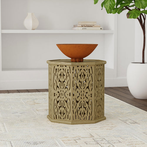 COASTER ACCENT TABLE (NATURAL/BROWN)