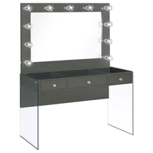 Load image into Gallery viewer, Coaster Afshan 3-drawer Vanity Set with Lighting Grey High Gloss