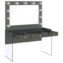 Load image into Gallery viewer, Coaster Afshan 3-drawer Vanity Set with Lighting Grey High Gloss