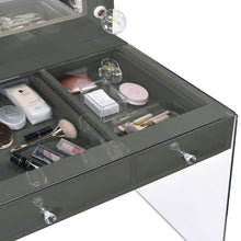 Load image into Gallery viewer, Coaster Afshan 3-drawer Vanity Set with Lighting Grey High Gloss