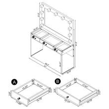 Load image into Gallery viewer, Coaster Afshan 3-drawer Vanity Set with Lighting Grey High Gloss