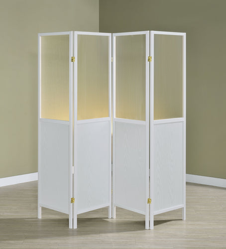 COASTER 4 PANEL ROOM DIVIDER (WHITE)