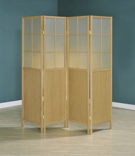 COASTER 4 PANEL ROOM DIVIDER (NATURAL)