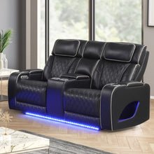 Load image into Gallery viewer, Aurora Black Sofa &amp; Loveseat &amp; Chair
