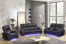 Load image into Gallery viewer, Aurora Black Sofa &amp; Loveseat &amp; Chair