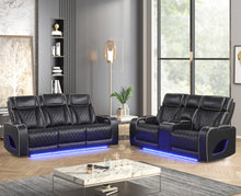Load image into Gallery viewer, Aurora Black Sofa &amp; Loveseat