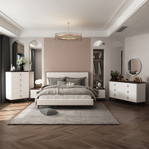 Acme Carena Light Gray and White/Brown Bedroom Set