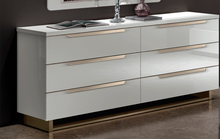 Load image into Gallery viewer, ESF Smart Double Dresser White w/ Mirror