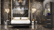 Load image into Gallery viewer, ESF Oro Black Bed with Frames