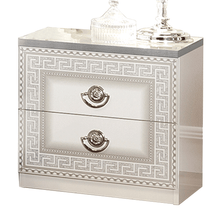 Load image into Gallery viewer, ESF Aida White-Silver Nightstand