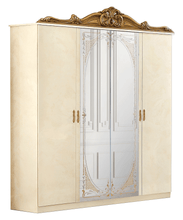 Load image into Gallery viewer, ESF Barocco Ivory/Gold 4 Door Wardrobe