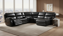 Load image into Gallery viewer, ESF 2711 Sectional with 3 Electric Recliners DARK GREY