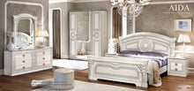 Load image into Gallery viewer, ESF Aida Bed King size White w/Silver