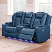 Load image into Gallery viewer, Dearborn Blue Sofa &amp; Loveseat &amp; Chair